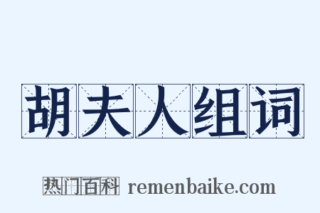 胡夫人组词是什么意思的图片